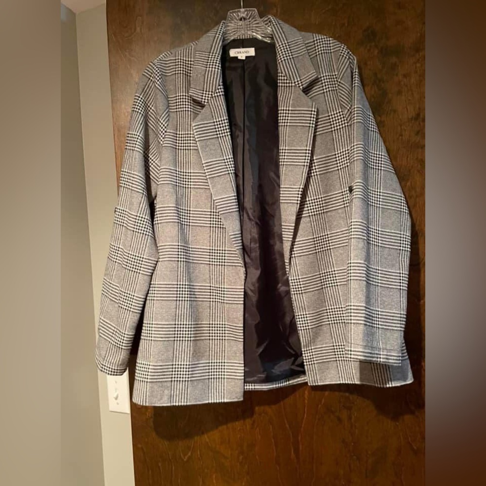 Plaid Boyfriend Blazer